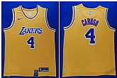 Lakers 4 Alex Caruso Yellow Nike City Edition Swingman Jersey,baseball caps,new era cap wholesale,wholesale hats